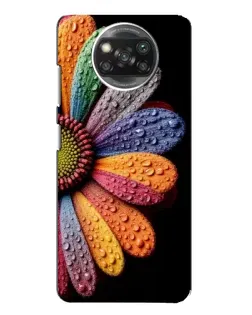 Чехол для Xiaomi POCO X3 с картинкой «Радужный цветок»