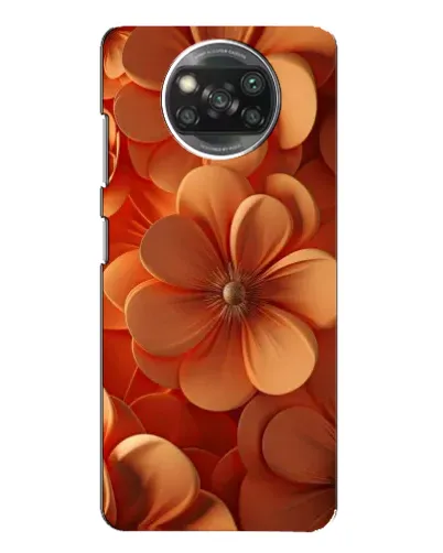 Чехол для Xiaomi POCO X3 с картинкой «Оранжевый макро цветок»