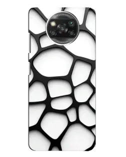 Чохол для Xiaomi POCO X3 з картинкою «Біла об'ємна сітка»