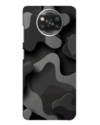 Чехол для Xiaomi POCO X3 с картинкой «Темный абстрактный камуфляж»