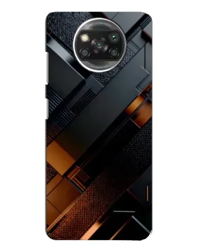 Чехол для Xiaomi POCO X3 с картинкой «Черные геометрические блоки»
