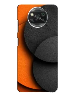 Чехол для Xiaomi POCO X3 с картинкой «Геометрия оранжевых кругов»