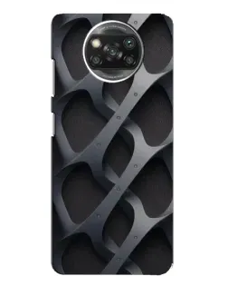 Чехол для Xiaomi POCO X3 с картинкой «Объемное серое плетение»