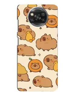 Чохол для Xiaomi POCO X3 з картинкою «Капібари з апельсинами»