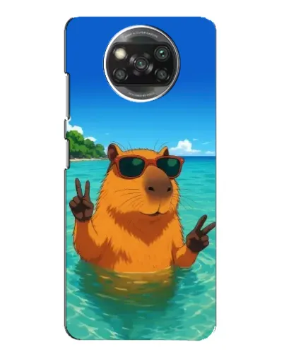 Чехол для Xiaomi POCO X3 с картинкой «Морская капибара» Чехол для Xiaomi POCO X3 с картинкой «Морская капибара»