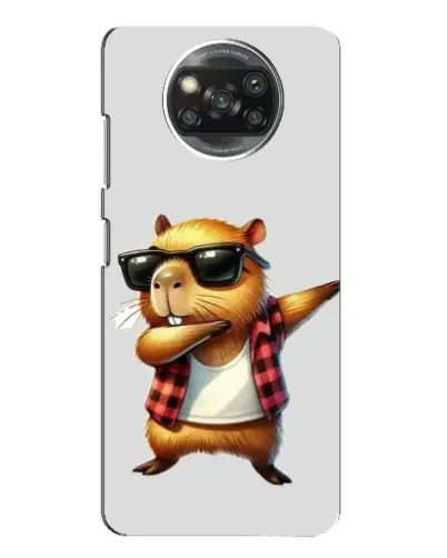 Чехол для Xiaomi POCO X3 с картинкой «Капибара рэпер даб» Чехол для Xiaomi POCO X3 с картинкой «Капибара рэпер даб»