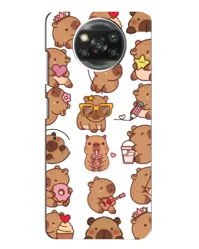 Чехол для Xiaomi POCO X3 с картинкой «Стикерпак с капибарами» Чехол для Xiaomi POCO X3 с картинкой «Стикерпак с капибарами»