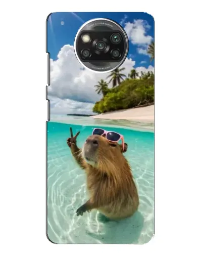 Чехол для Xiaomi POCO X3 с картинкой «Капибара на море» Чехол для Xiaomi POCO X3 с картинкой «Капибара на море»