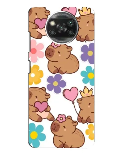 Чехол для Xiaomi POCO X3 с картинкой «Цветочный паттерн капибар» Чехол для Xiaomi POCO X3 с картинкой «Цветочный паттерн капибар»