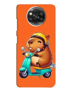Чохол для Xiaomi POCO X3 з картинкою «Капібара на скутері»