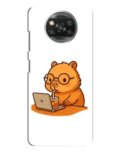 Чехол для Xiaomi POCO X3 с картинкой «Капибара с ноутбуком» Чехол для Xiaomi POCO X3 с картинкой «Капибара с ноутбуком»