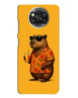 Чохол для Xiaomi POCO X3 з картинкою «Капібара на відпочинку»