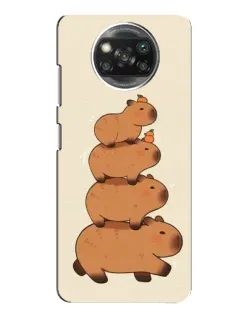 Чохол для Xiaomi POCO X3 з картинкою «Вежа з капібар»