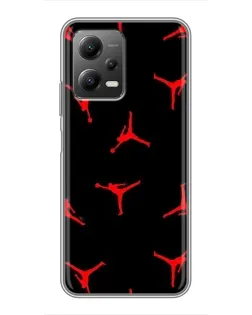 Чохол для Xiaomi POCO X5 (5G) з картинкою «Jordan Red Pattern» Чохол для Xiaomi POCO X5 (5G) з картинкою «Jordan Red Pattern»