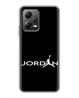 Чехол для Xiaomi POCO X5 (5G) с картинкой «Jordan White Logo»