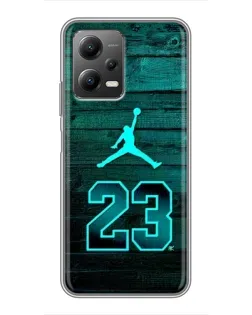 Чехол для Xiaomi POCO X5 (5G) с картинкой «Jordan Cyan 23»