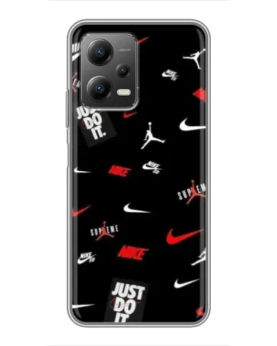 Чехол для Xiaomi POCO X5 (5G) с картинкой «Nike Mix Pattern»