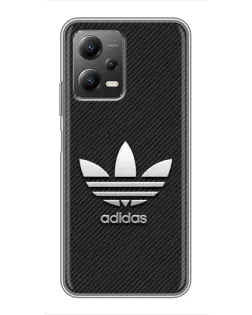 Чехол для Xiaomi POCO X5 (5G) с картинкой «Adidas Карбоновая текстура»