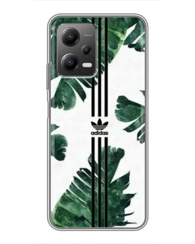 Чехол для Xiaomi POCO X5 (5G) с картинкой «Пальмовые листья адидас»