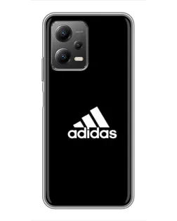 Чехол для Xiaomi POCO X5 (5G) с картинкой «Черная классика Adidas»