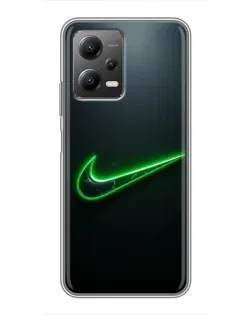 Чохол для Xiaomi POCO X5 (5G) з картинкою «Неоновий контур Nike» Чохол для Xiaomi POCO X5 (5G) з картинкою «Неоновий контур Nike»