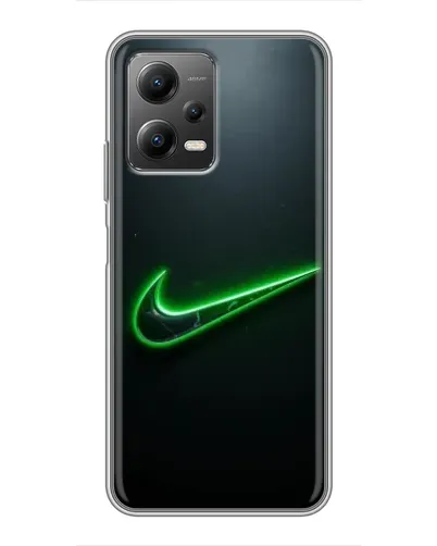 Чехол для Xiaomi POCO X5 (5G) с картинкой «Неоновый контур Nike»