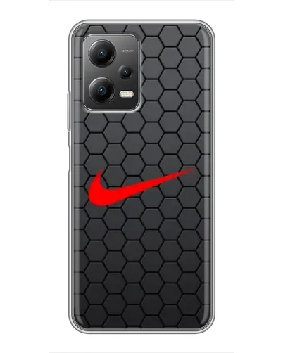 Чехол для Xiaomi POCO X5 (5G) с картинкой «Nike — карбоновая сетка»
