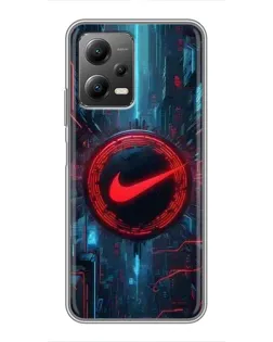 Чехол для Xiaomi POCO X5 (5G) с картинкой «Техногенный стиль Nike» Чехол для Xiaomi POCO X5 (5G) с картинкой «Техногенный стиль Nike»