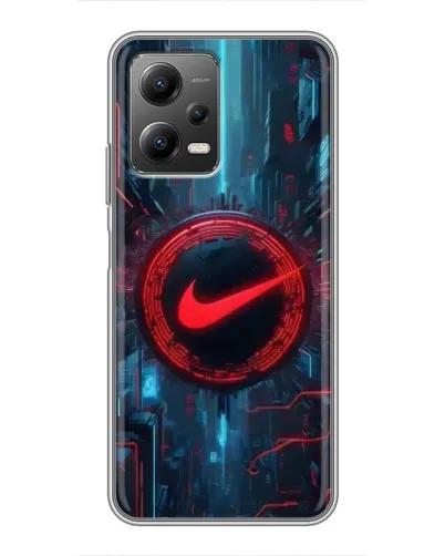 Чехол для Xiaomi POCO X5 (5G) с картинкой «Техногенный стиль Nike»