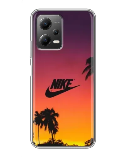 Чехол для Xiaomi POCO X5 (5G) с картинкой «Nike на закате солнца»