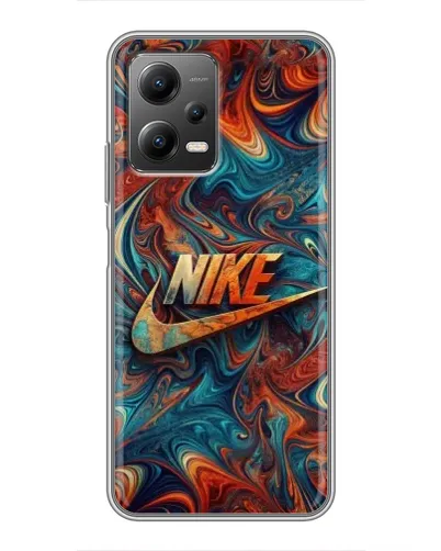 Чехол для Xiaomi POCO X5 (5G) с картинкой «Nike в абстракции»