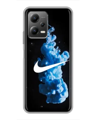 Чехол для Xiaomi POCO X5 (5G) с картинкой «Nike и синий дым»