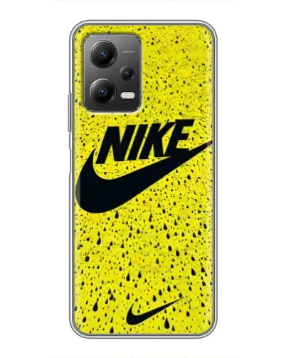 Чехол для Xiaomi POCO X5 (5G) с картинкой «Желтый текстурный Nike»