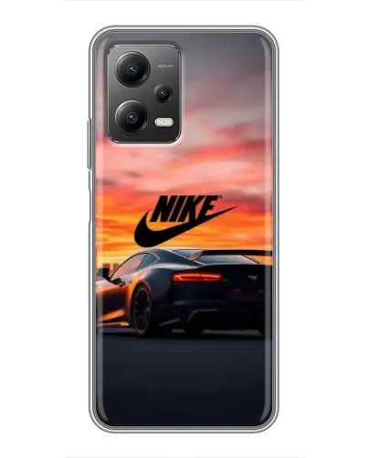 Чехол для Xiaomi POCO X5 (5G) с картинкой «Nike и суперкар»