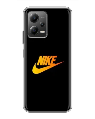 Чехол для Xiaomi POCO X5 (5G) с картинкой «Золотой логотип Nike»
