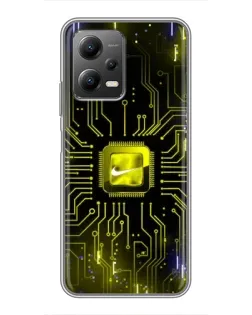 Чехол для Xiaomi POCO X5 (5G) с картинкой «Nike — золотая искра» Чехол для Xiaomi POCO X5 (5G) с картинкой «Nike — золотая искра»