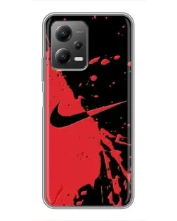 Чехол для Xiaomi POCO X5 (5G) с картинкой «Красные брызги Nike» Чехол для Xiaomi POCO X5 (5G) с картинкой «Красные брызги Nike»