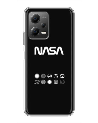 Чехол для Xiaomi POCO X5 (5G) с картинкой «NASA — технический принт»