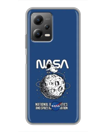Чехол для Xiaomi POCO X5 (5G) с картинкой «NASA — лунная миссия»