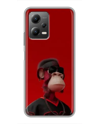 Чехол для Xiaomi POCO X5 (5G) с картинкой «Bored Ape в красном» Чехол для Xiaomi POCO X5 (5G) с картинкой «Bored Ape в красном»