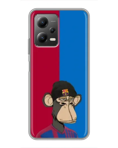 Чехол для Xiaomi POCO X5 (5G) с картинкой «Bored Ape — фанат Барсы» Чехол для Xiaomi POCO X5 (5G) с картинкой «Bored Ape — фанат Барсы»