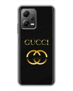 Чехол для Xiaomi POCO X5 (5G) с картинкой «Золотой логотип Gucci» Чехол для Xiaomi POCO X5 (5G) с картинкой «Золотой логотип Gucci»
