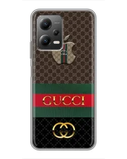 Чехол для Xiaomi POCO X5 (5G) с картинкой «Gucci — брендированный десерт» Чехол для Xiaomi POCO X5 (5G) с картинкой «Gucci — брендированный десерт»