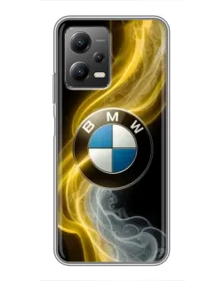 Чехол для Xiaomi POCO X5 (5G) с картинкой «Золотистый дым BMW»