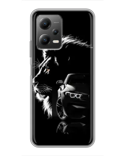 Чехол для Xiaomi POCO X5 (5G) с картинкой «BMW и лев» Чехол для Xiaomi POCO X5 (5G) с картинкой «BMW и лев»