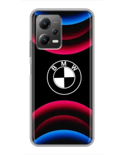 Чехол для Xiaomi POCO X5 (5G) с картинкой «Логотип BMW и неоновые дуги» Чехол для Xiaomi POCO X5 (5G) с картинкой «Логотип BMW и неоновые дуги»
