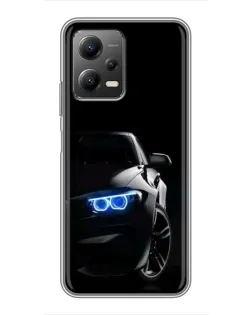 Чехол для Xiaomi POCO X5 (5G) с картинкой «BMW — ночной взгляд»