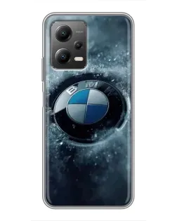 Чехол для Xiaomi POCO X5 (5G) с картинкой «Логотип BMW — лед»
