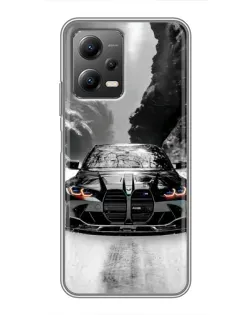 Чехол для Xiaomi POCO X5 (5G) с картинкой «BMW — акварельный дрифт»