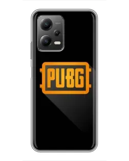 Чехол для Xiaomi POCO X5 (5G) с картинкой «PUBG — рамка лого»